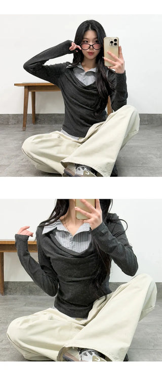 Shirred Shirt Tee