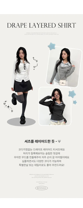 Shirred Shirt Tee
