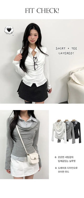 Shirred Shirt Tee