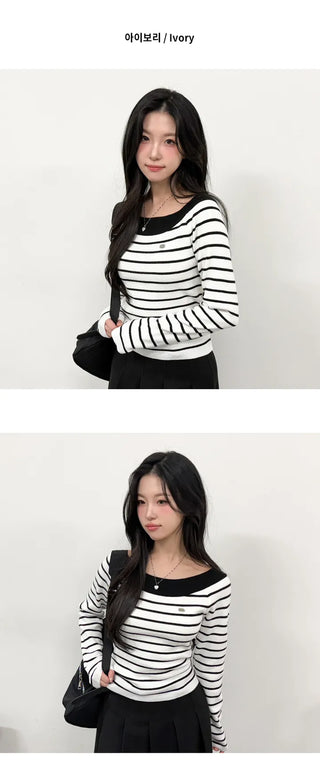 Striped Knit Top