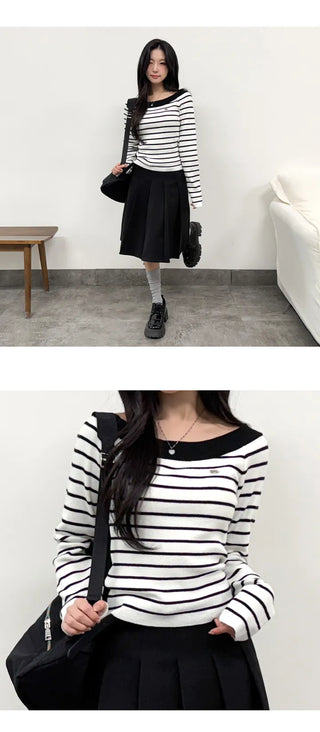 Striped Knit Top