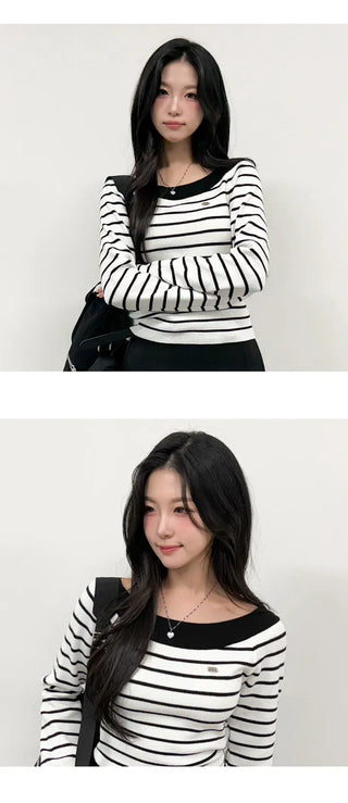 Striped Knit Top