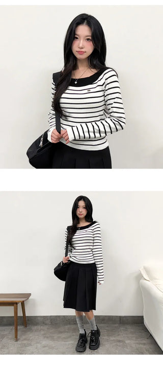 Striped Knit Top