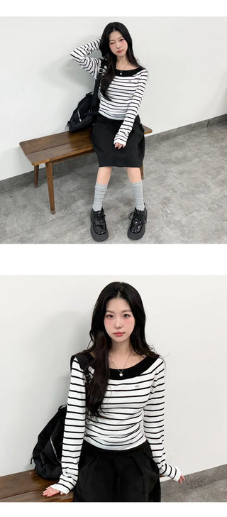 Striped Knit Top
