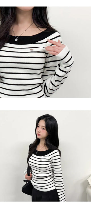 Striped Knit Top
