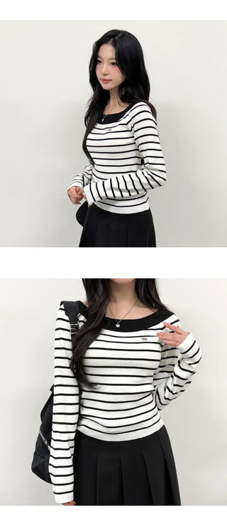 Striped Knit Top