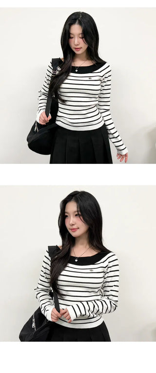 Striped Knit Top