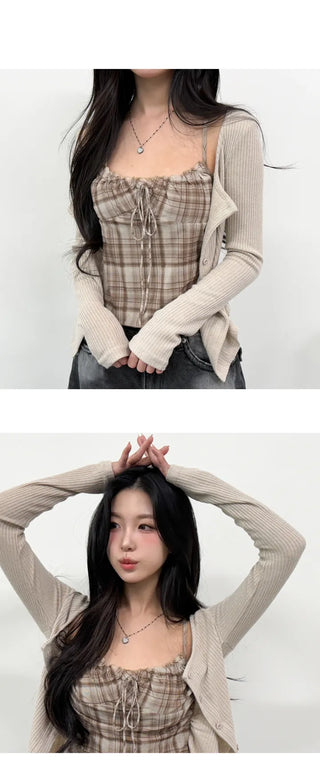 Layered Cardigan Set