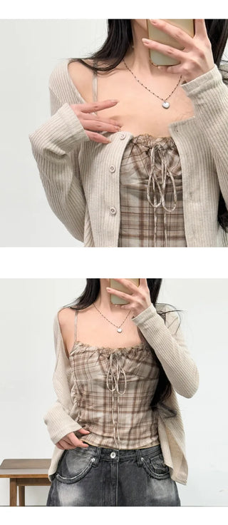 Layered Cardigan Set