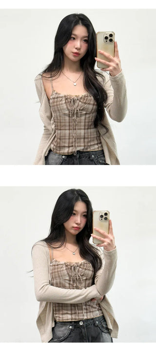 Layered Cardigan Set