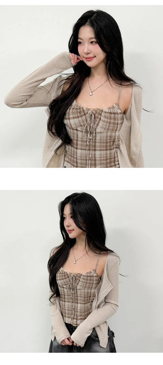 Layered Cardigan Set