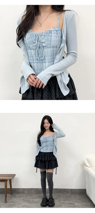 Layered Cardigan Set