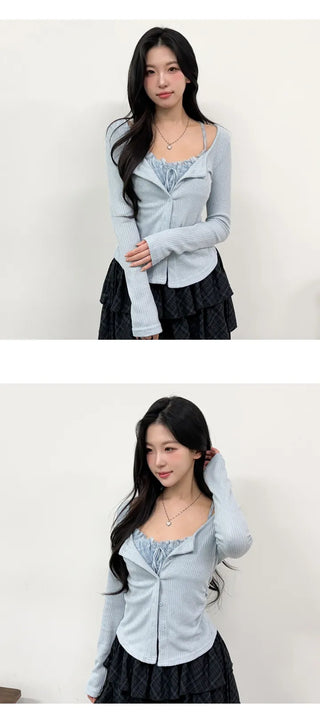 Layered Cardigan Set