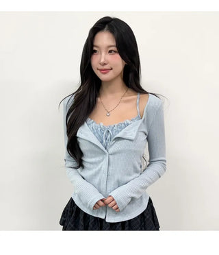 Layered Cardigan Set