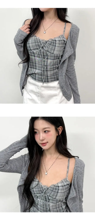 Layered Cardigan Set