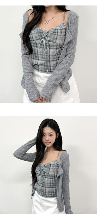 Layered Cardigan Set