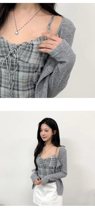 Layered Cardigan Set