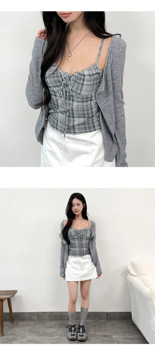 Layered Cardigan Set