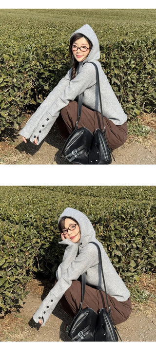Slim Knit Hoodie