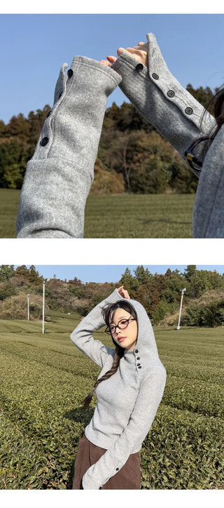 Slim Knit Hoodie