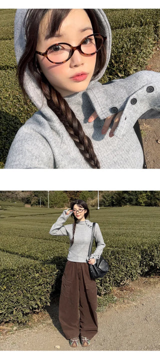 Slim Knit Hoodie