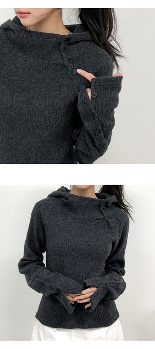 Slim Knit Hoodie