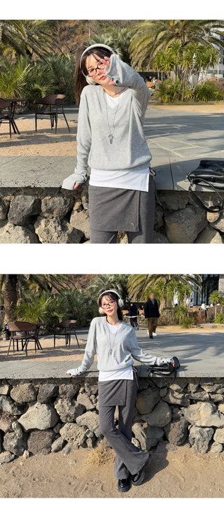 V Neck Knit Top