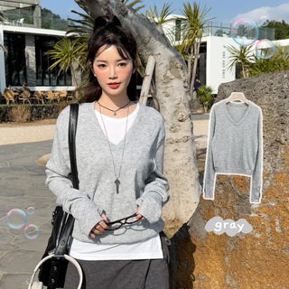 V Neck Knit Top