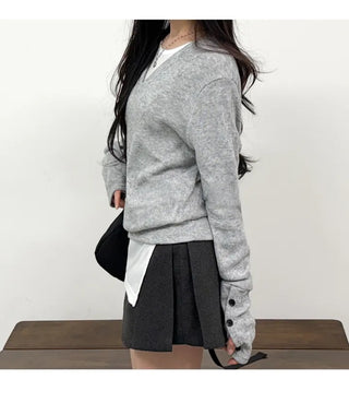 V Neck Knit Top