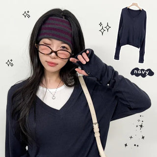 V Neck Knit Top