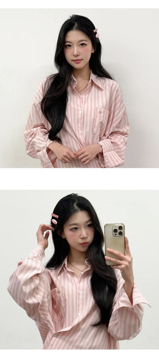 Striped Shirt Blouse