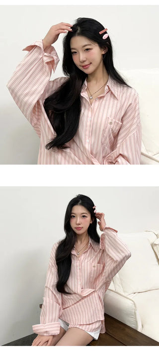 Striped Shirt Blouse