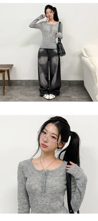 Wool Knit Top
