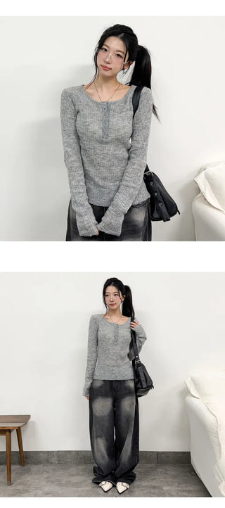 Wool Knit Top