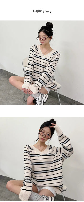 Striped Knit Top