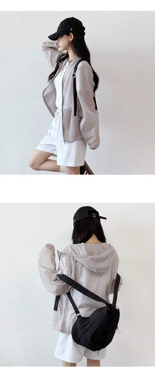 Oversized Windbreaker Hoodie