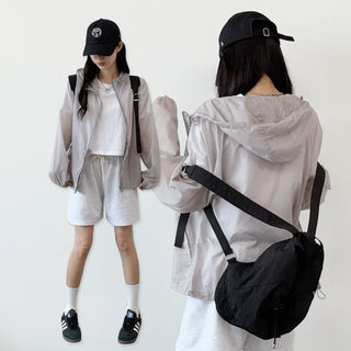 Oversized Windbreaker Hoodie