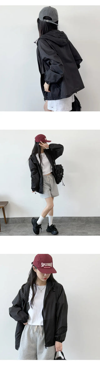 Oversized Windbreaker Hoodie