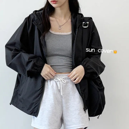 Oversized Windbreaker Hoodie