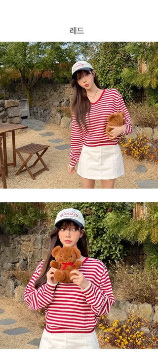 Striped Knit Top
