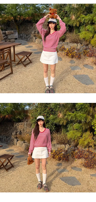 Striped Knit Top