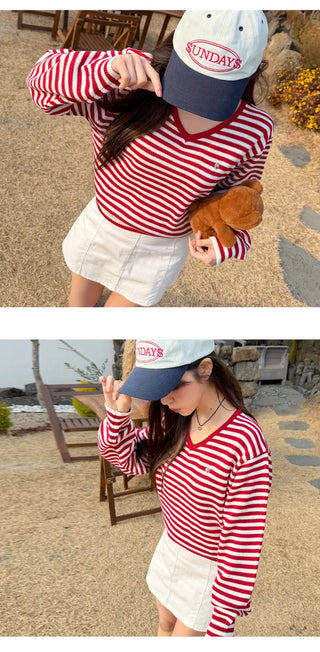 Striped Knit Top