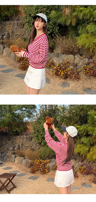 Striped Knit Top