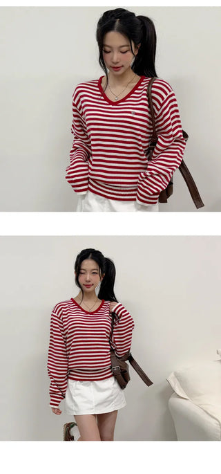 Striped Knit Top