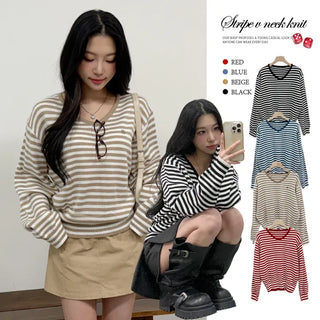 Striped Knit Top