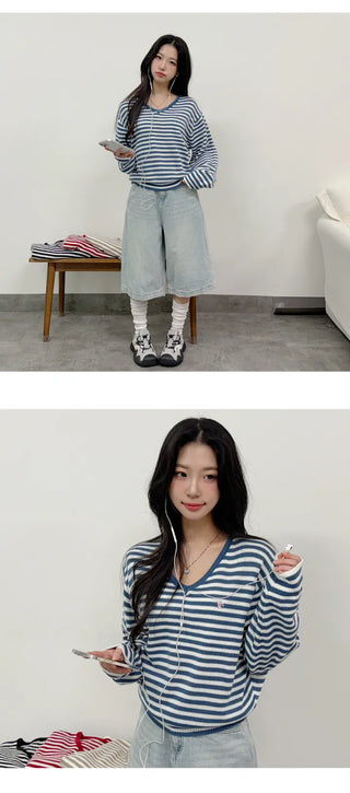 Striped Knit Top