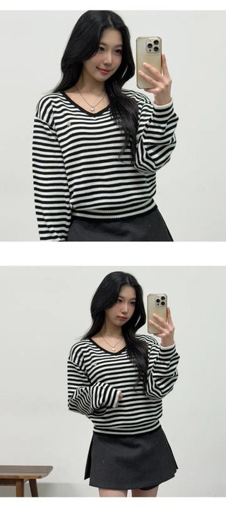Striped Knit Top