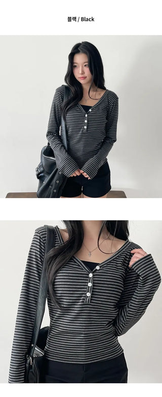 Striped Knit Top