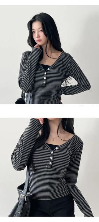 Striped Knit Top