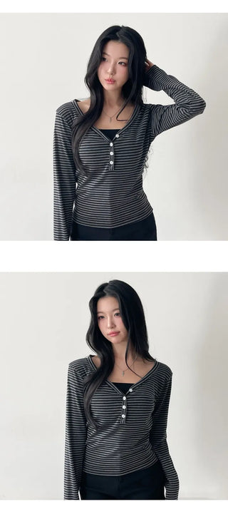 Striped Knit Top